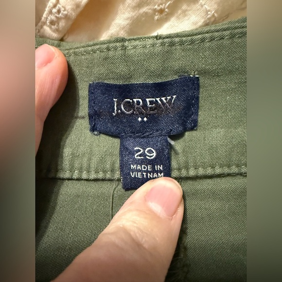 J. Crew Lizzie High Waist Linen Blend Patch Pockets Olive Shorts NWT 29 - Picture 7 of 7